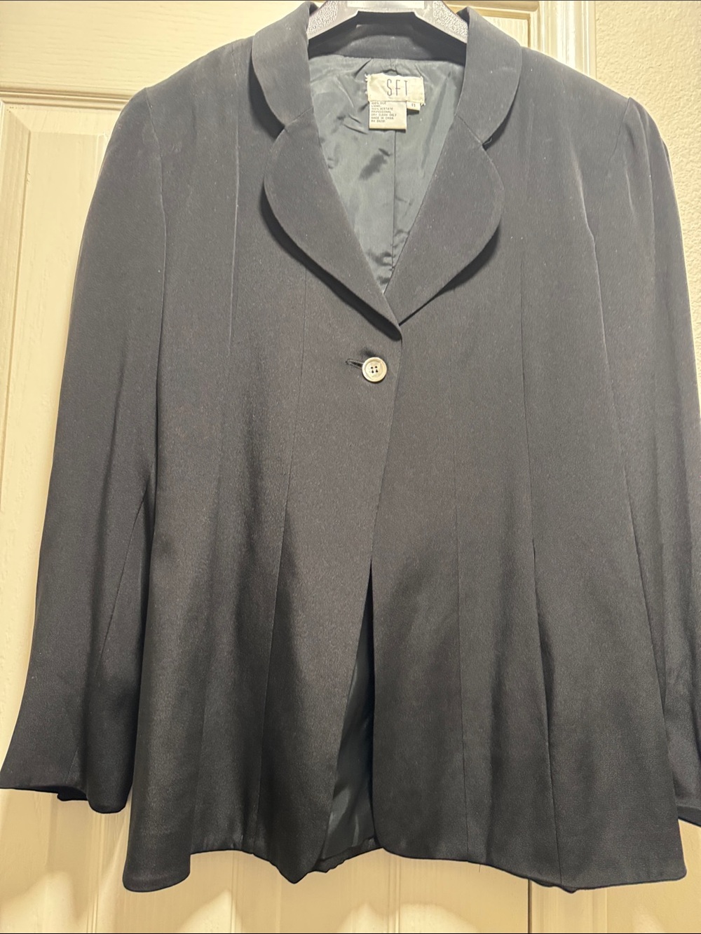 Women's Black Tailored Silk Jacket